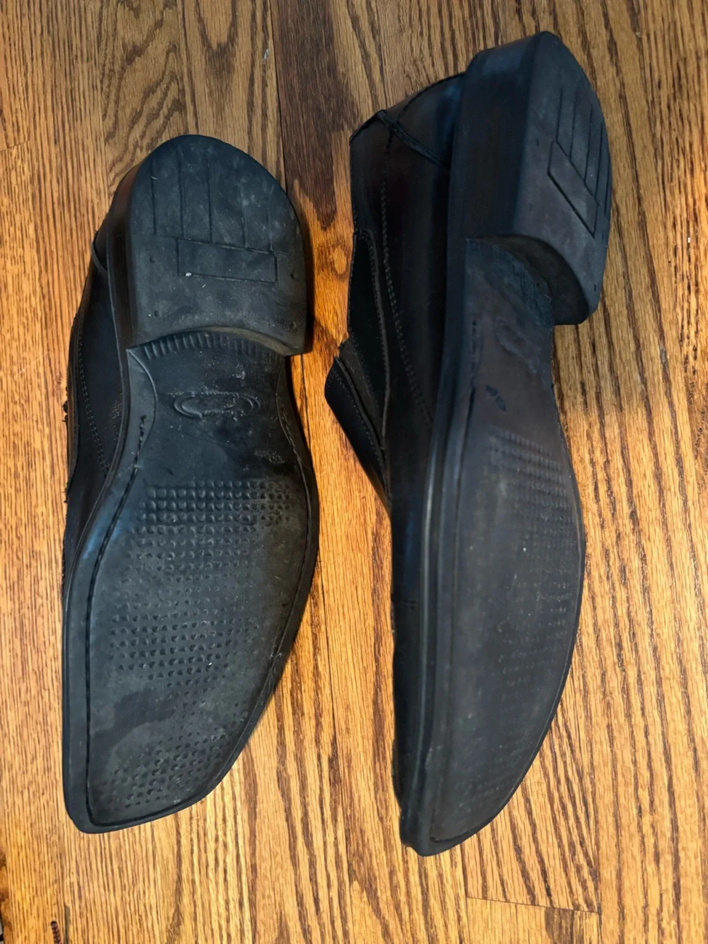Vintage 90s Structure Men's Black Leather Dress Loafers Shoes Size US 8 M